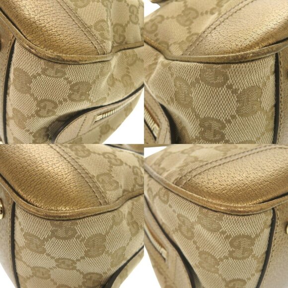 GUCCI Cream Canvas Boston Bag - Picture 4 of 8